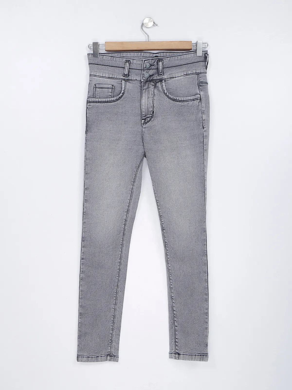 Crimsoune Club light grey high waist jeans