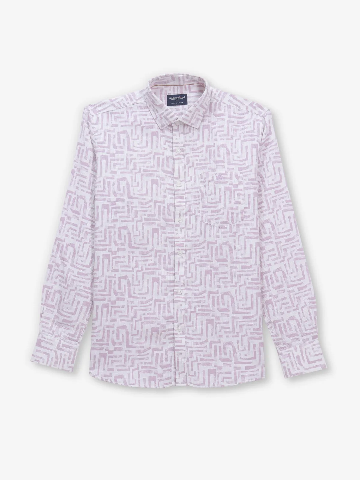 CRIMSOUNE CLUB light purple cotton shirt