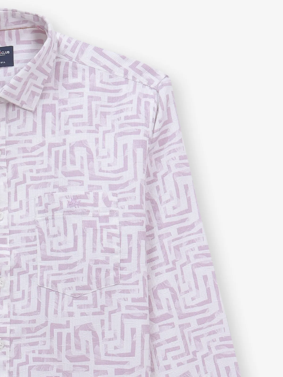 CRIMSOUNE CLUB light purple cotton shirt