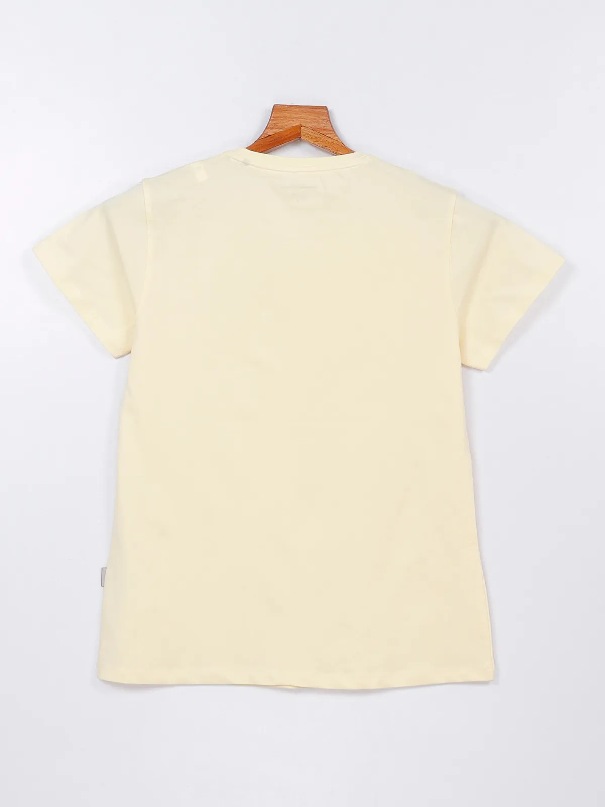 Crimsoune Club light yellow cotton t shirt