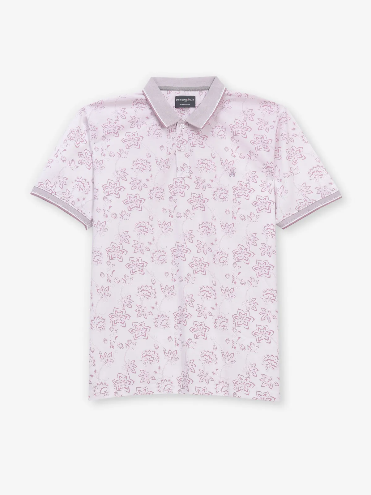 CRIMSOUNE CLUB pink printed cotton t-shirt