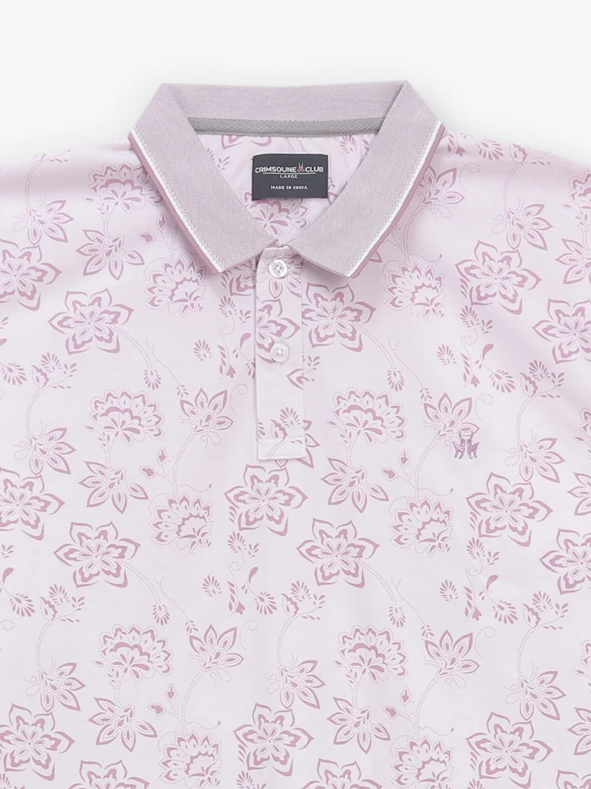 CRIMSOUNE CLUB pink printed cotton t-shirt