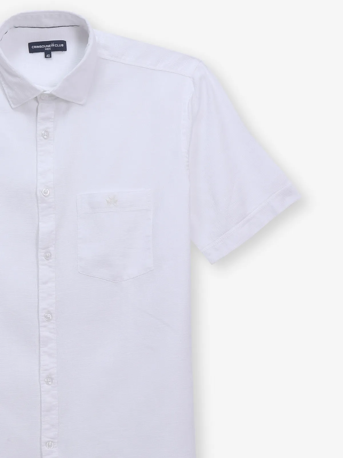 CRIMSOUNE CLUB plain white cotton shirt