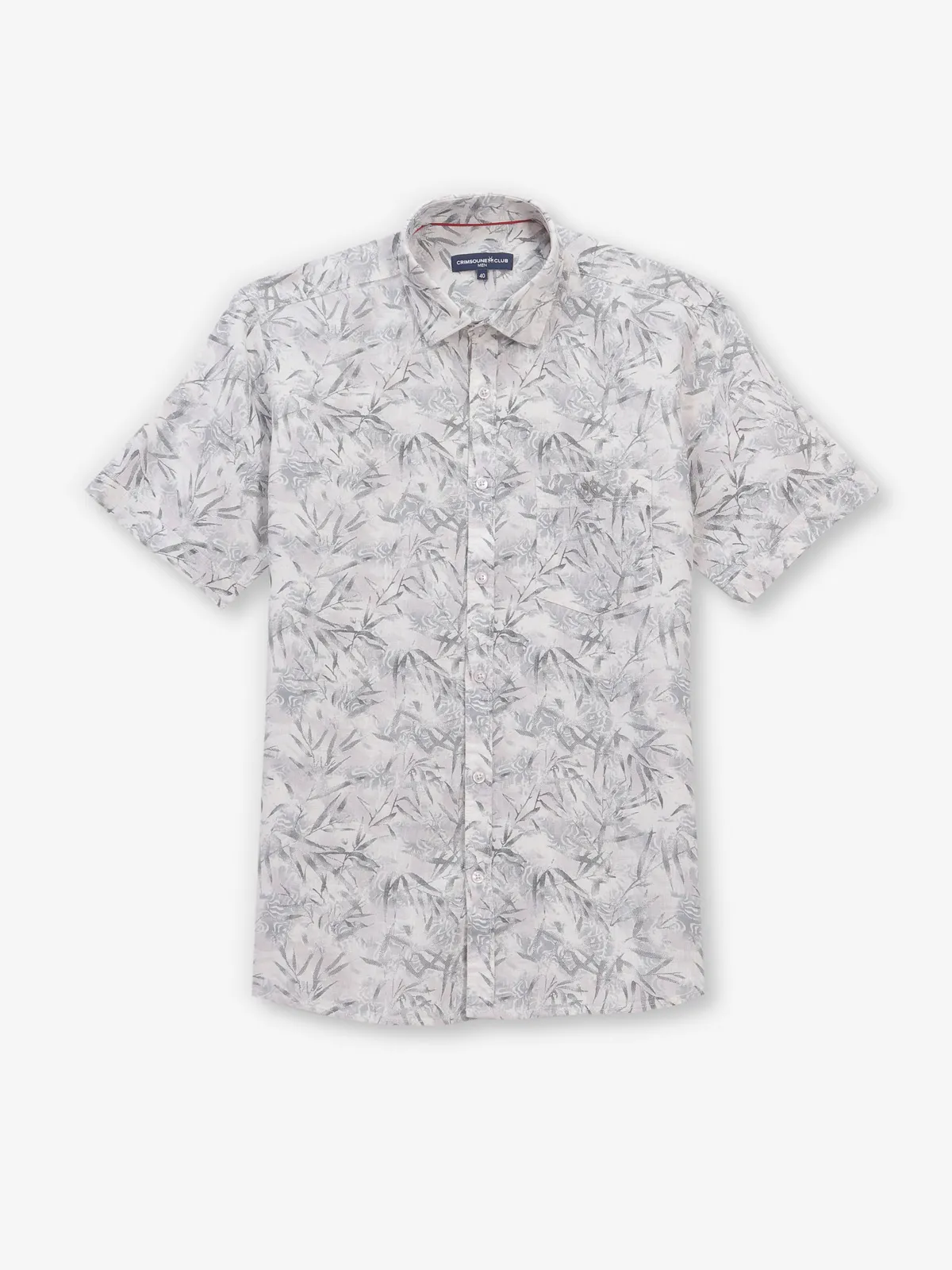 CRIMSOUNE CLUB printed cotton grey shirt