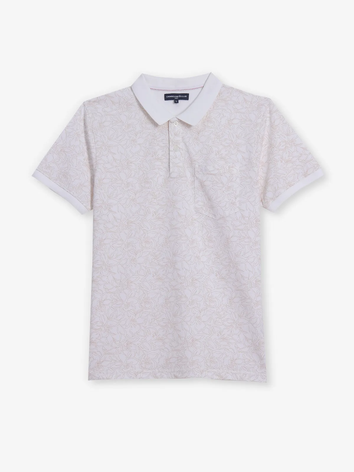 CRIMSOUNE CLUB printed white cotton t-shirt