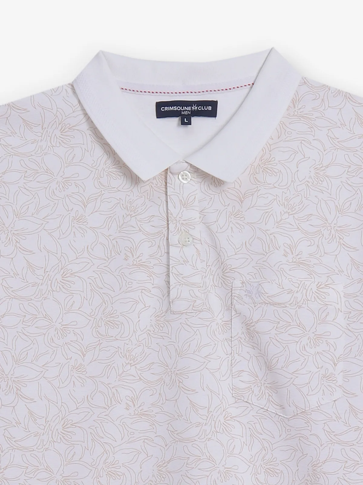 CRIMSOUNE CLUB printed white cotton t-shirt