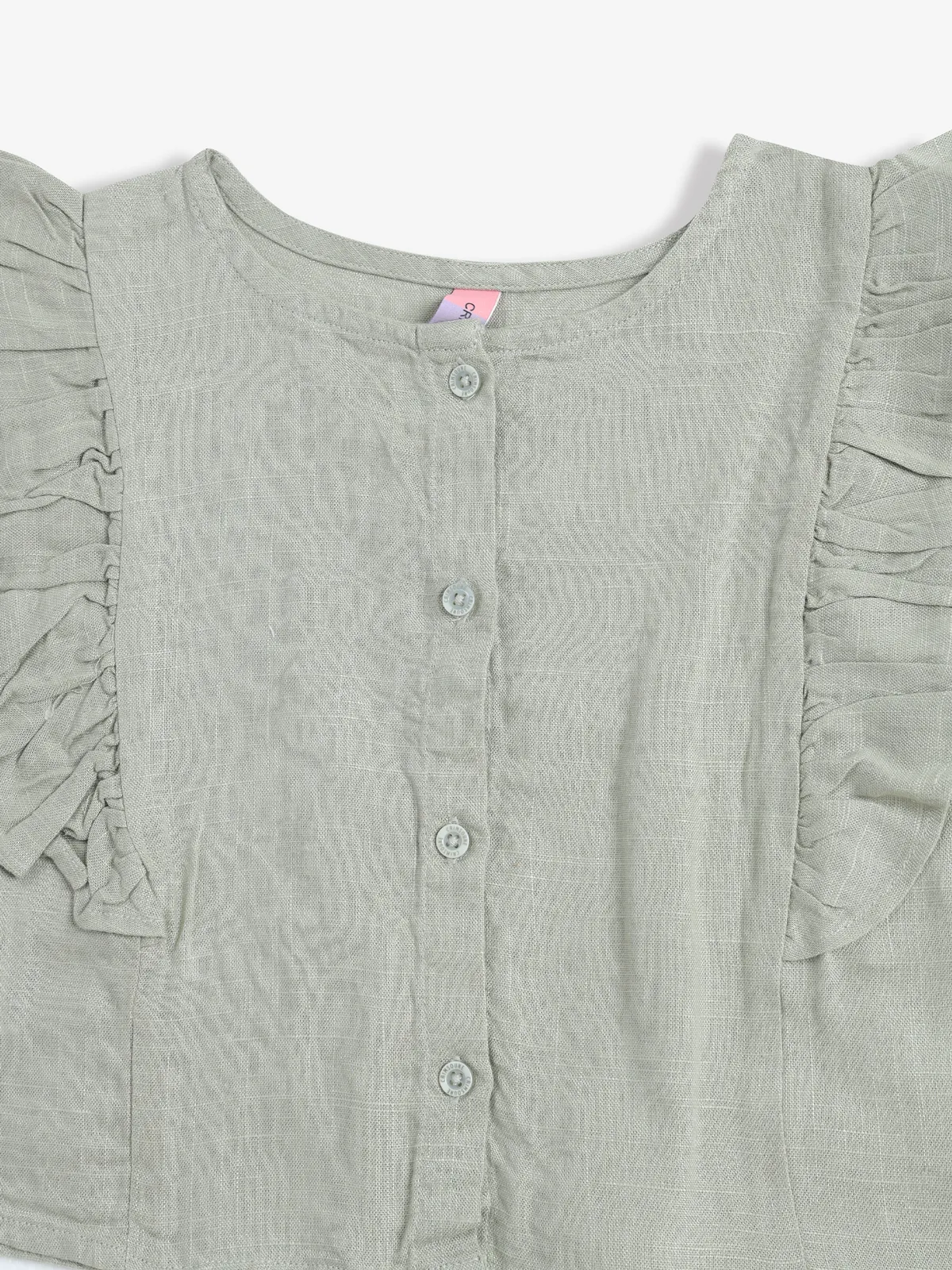 CRIMSOUNE CLUB sage green plain top