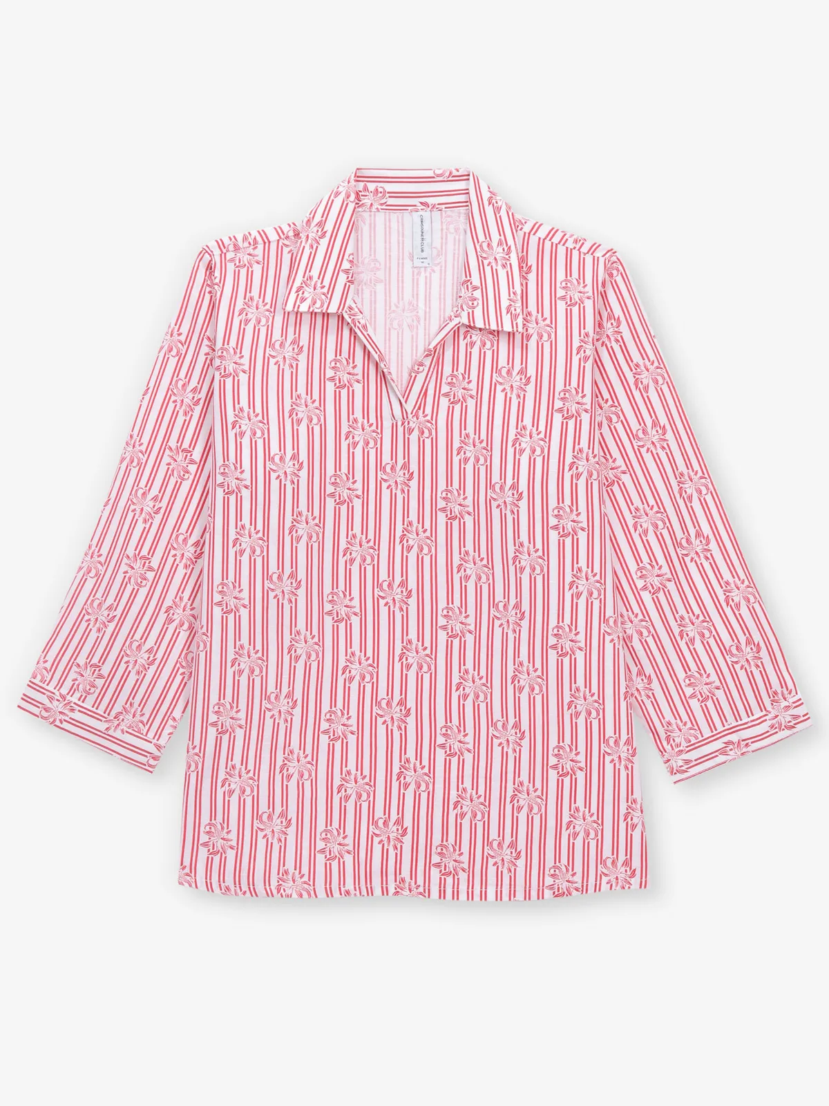 CRIMSOUNE CLUB white and red cotton top