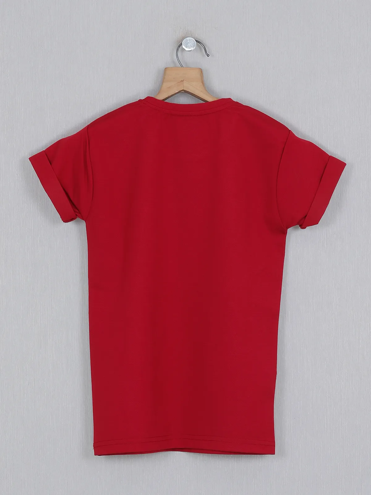Danaboi red casual printed t-shirt
