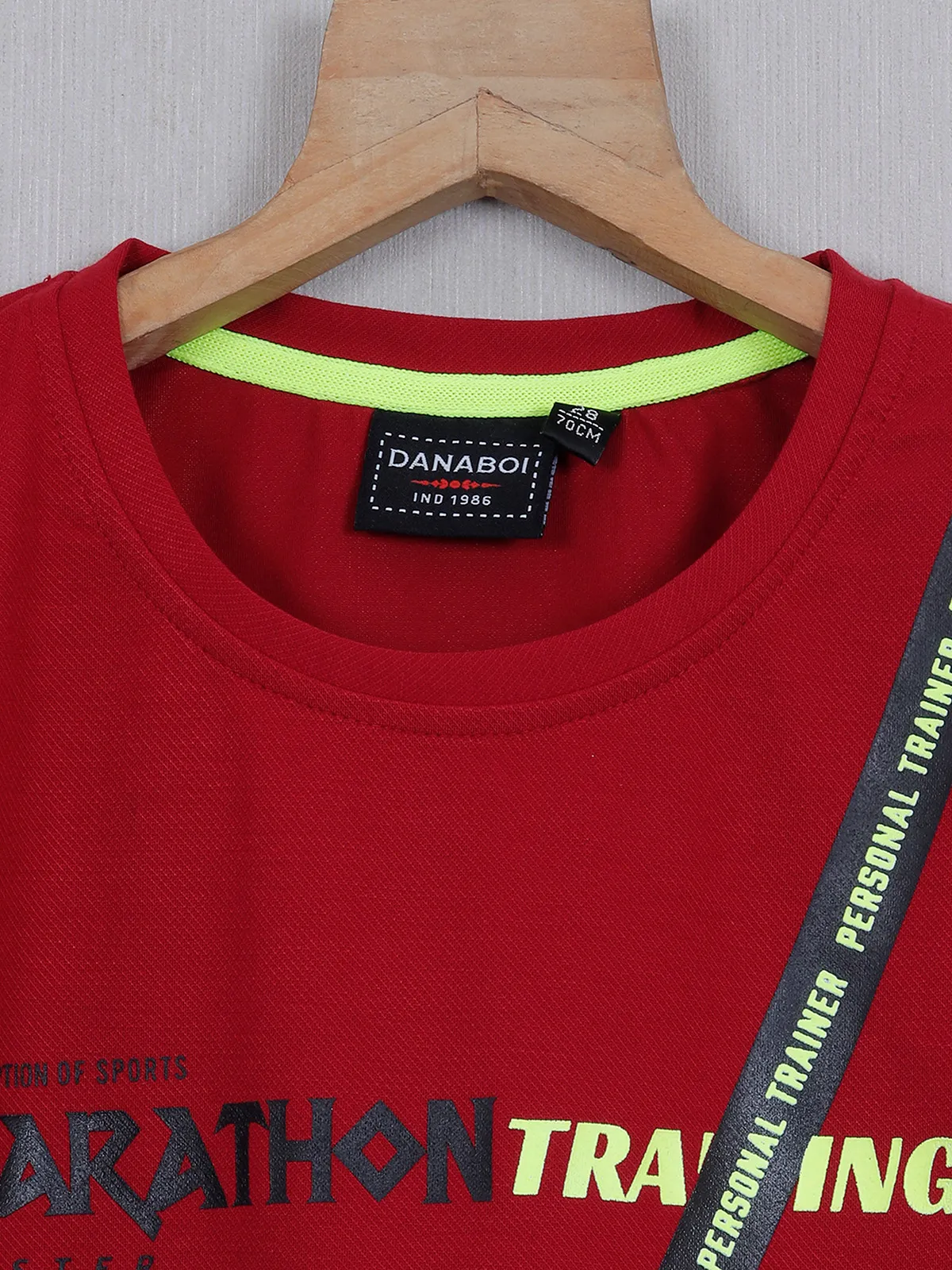 Danaboi red casual printed t-shirt