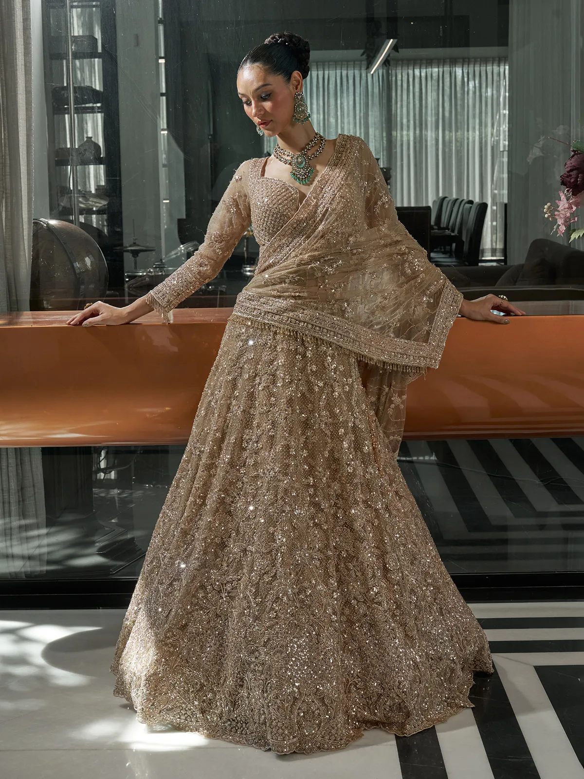 dark beige dress Dark Vanilla Corset Gown Teuta Matoshi