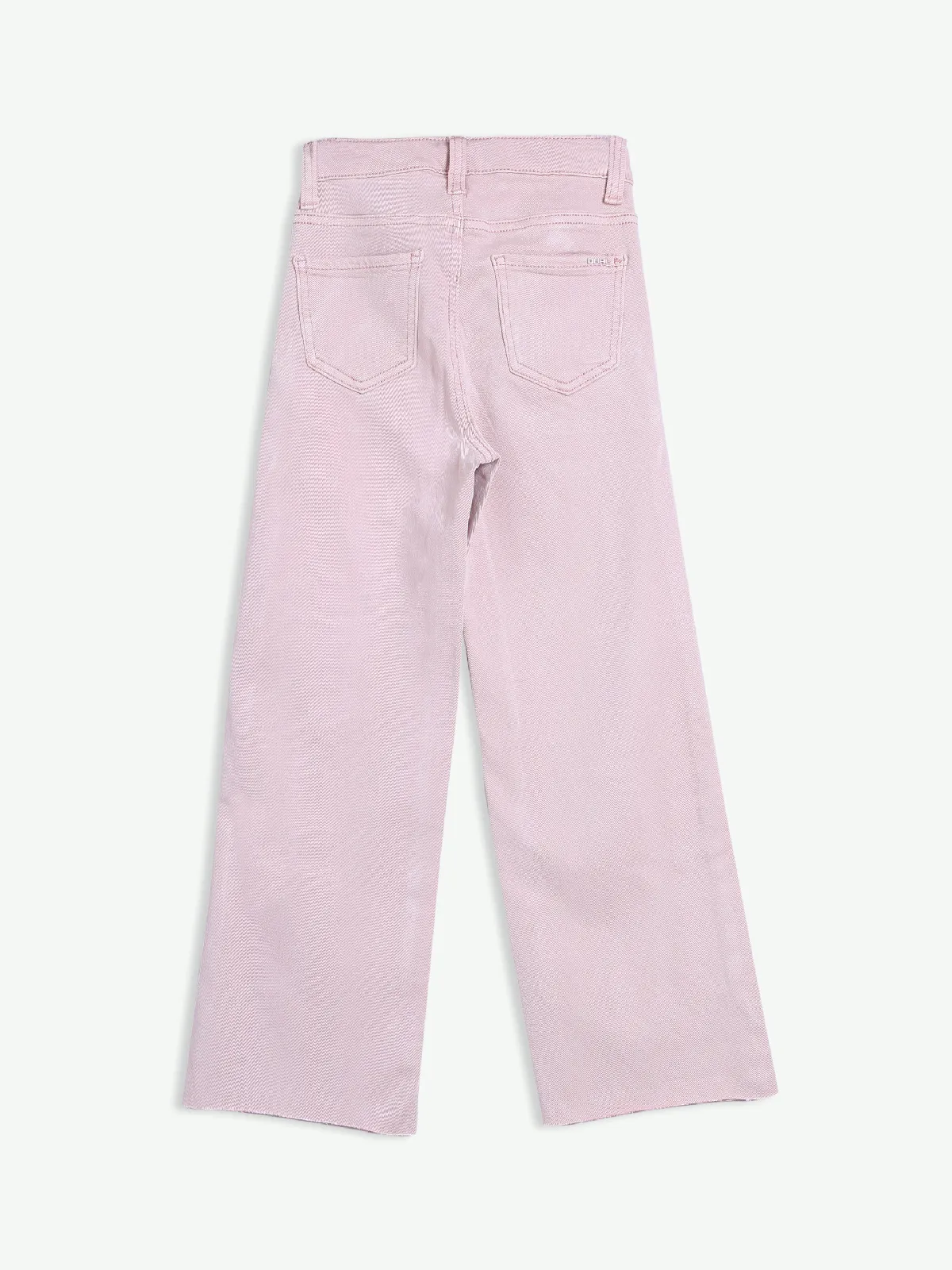 Deal baby pink solid straight jeans