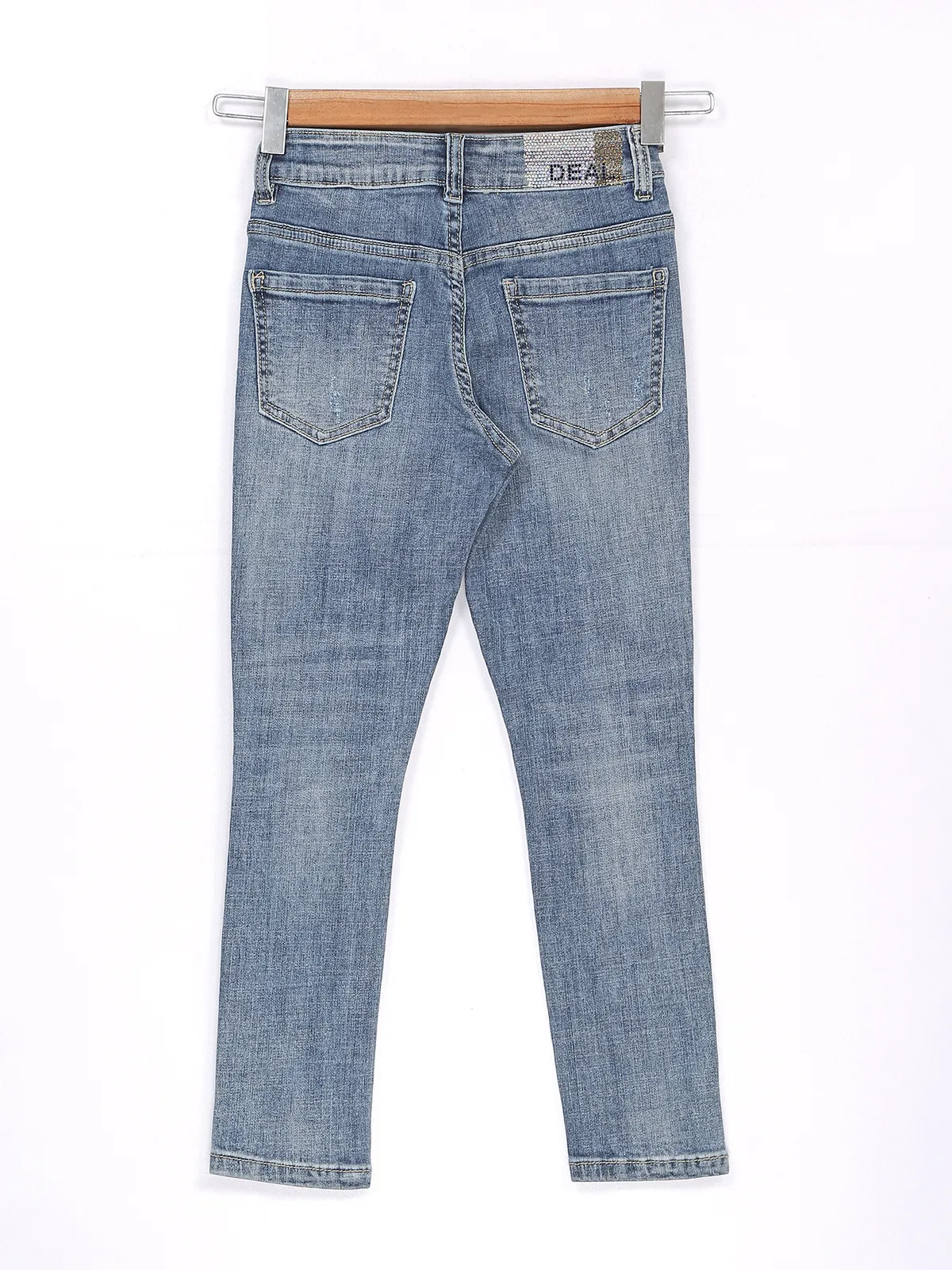 Deal blue shaded mom jeans for girls