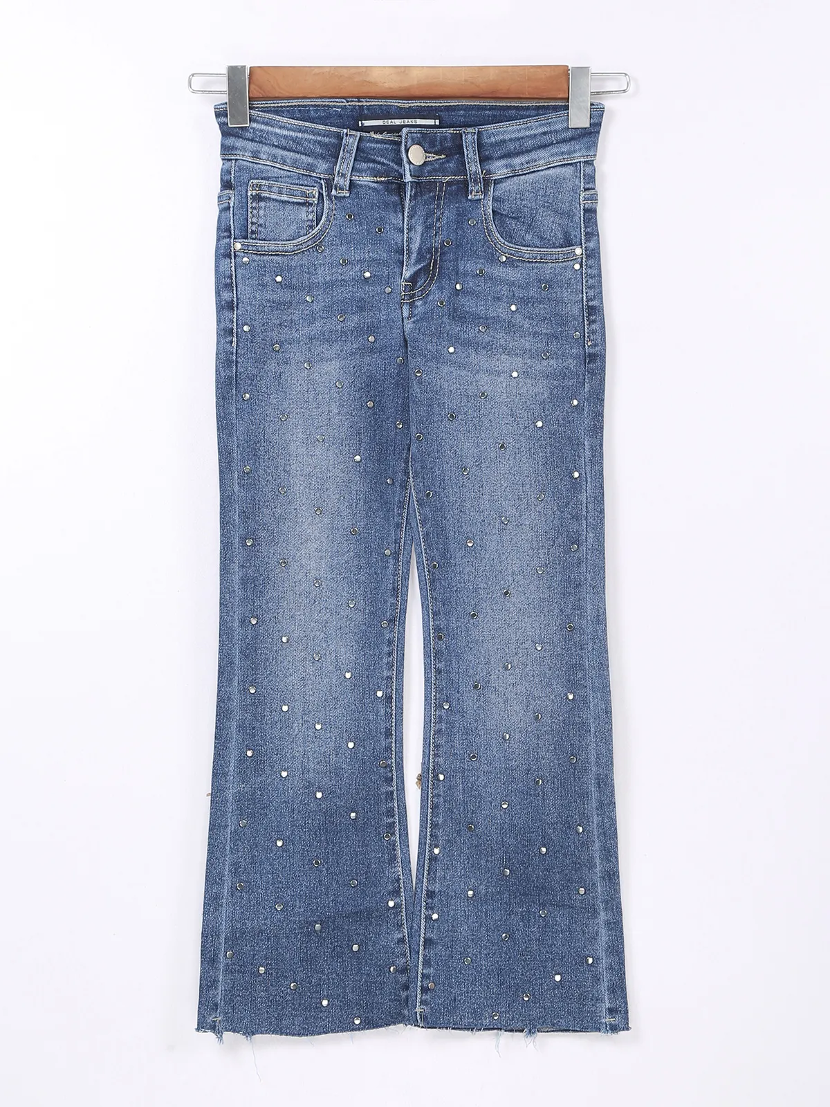 Deal blue washed flare jeans