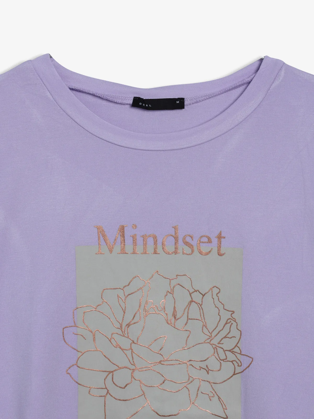 Deal cotton lavender printed t-shirt
