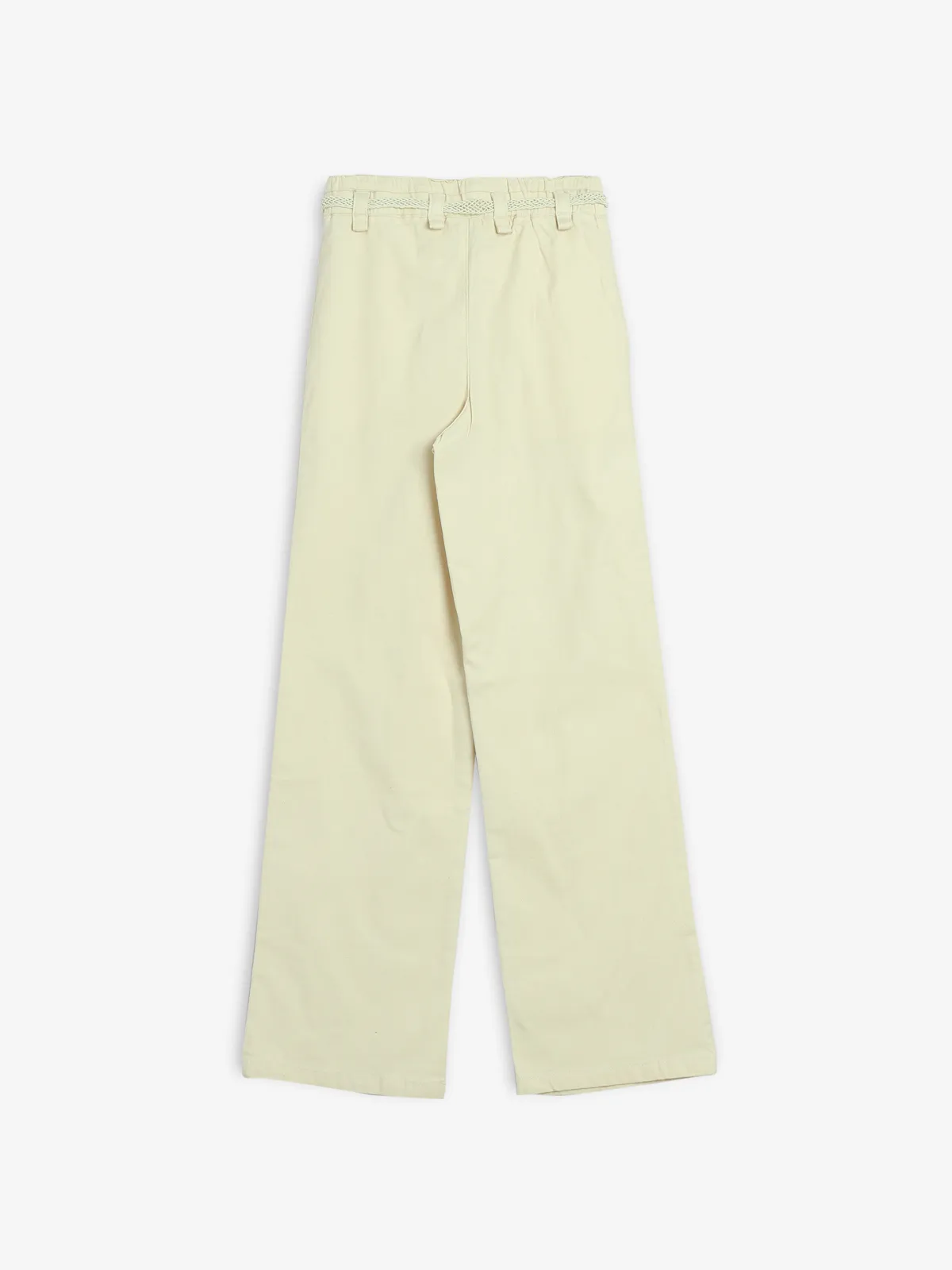 DEAL cream cotton solid pant