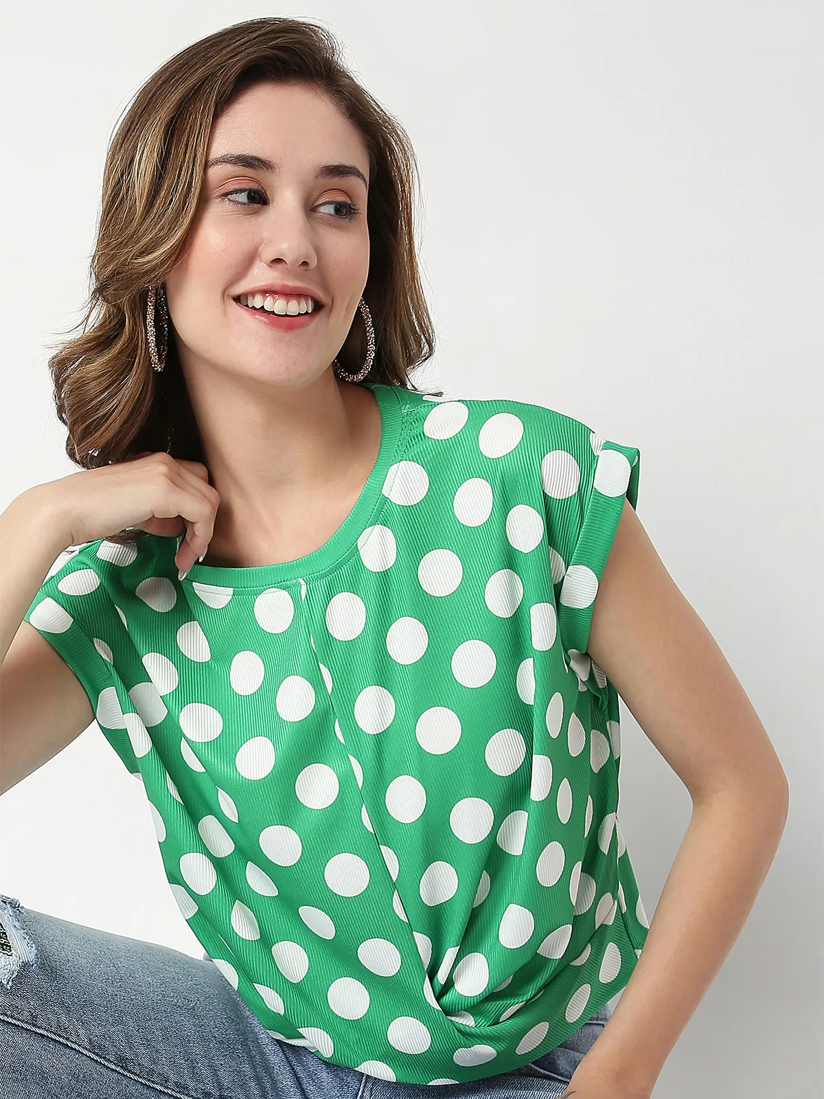 Deal green cotton top