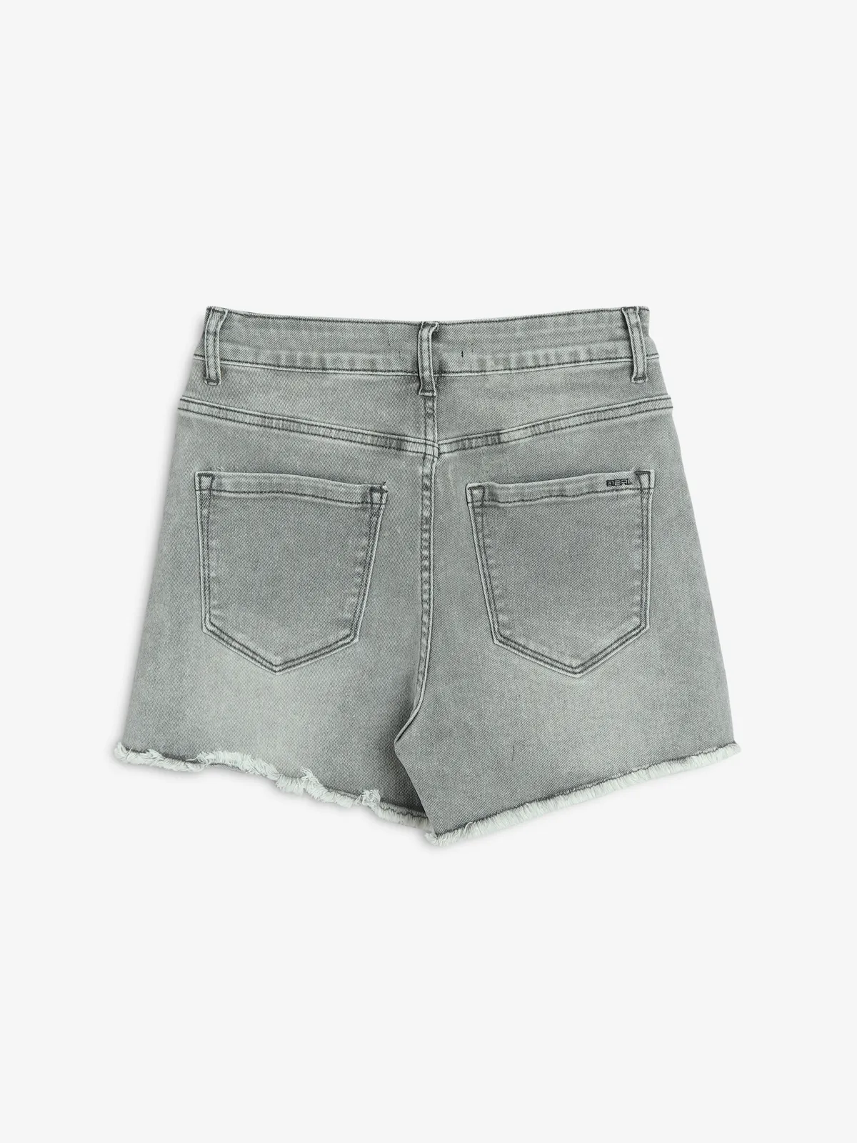 DEAL light grey washed denim shorts