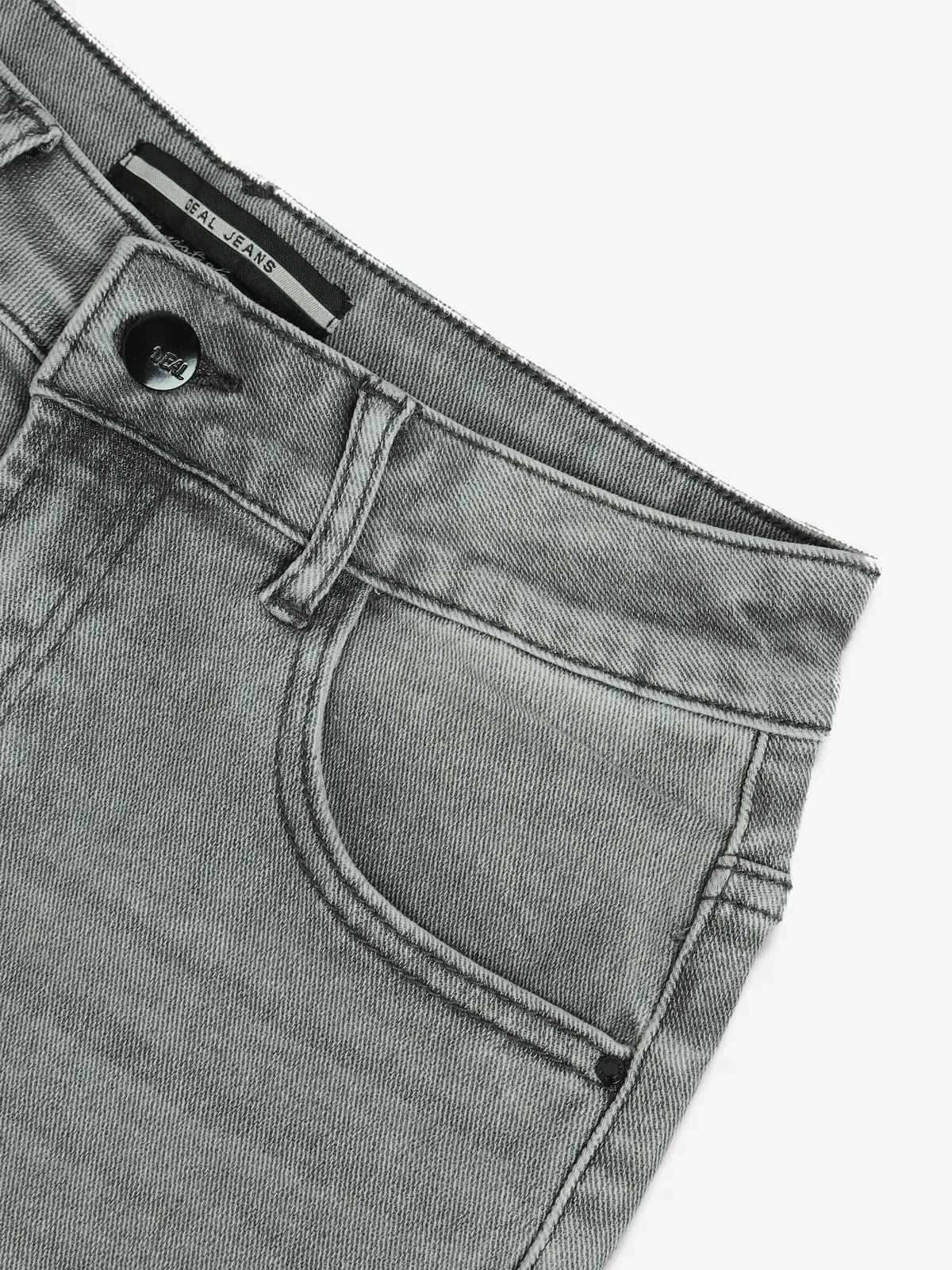 DEAL light grey washed denim shorts