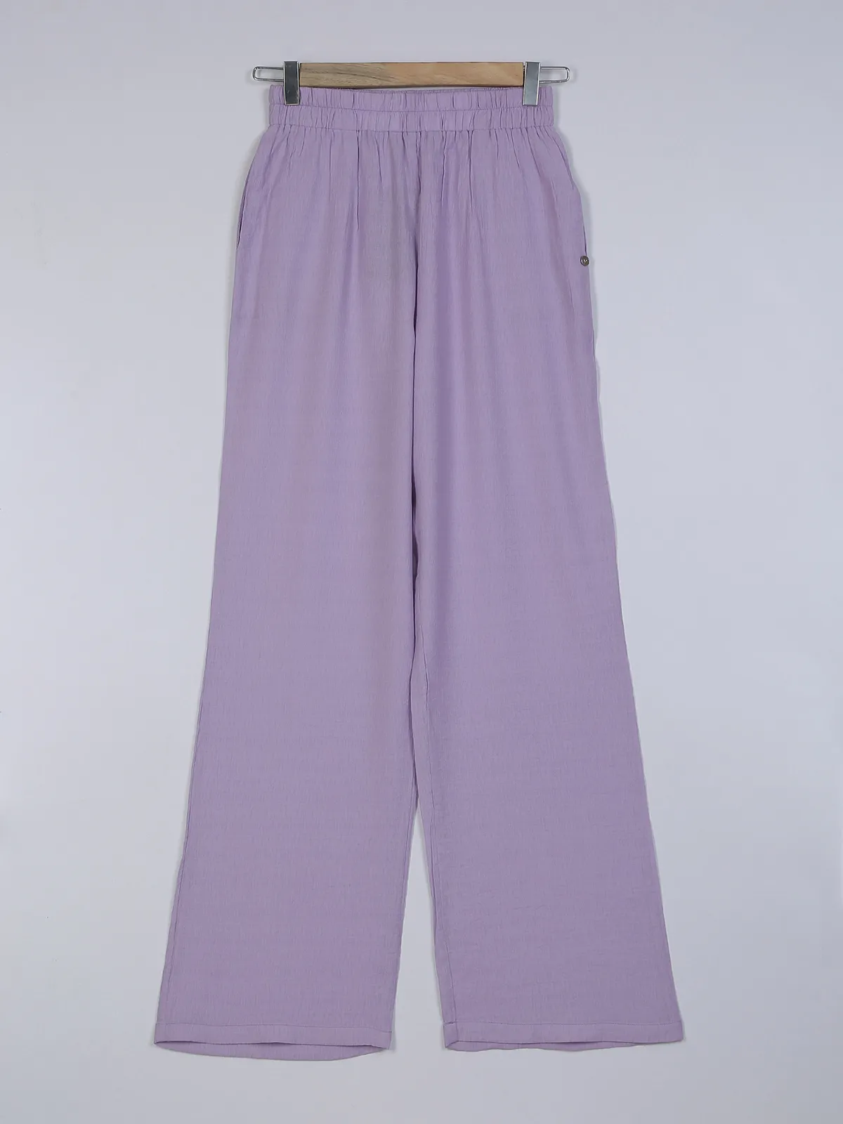 Deal lilac purple cotton casual wear palazzo