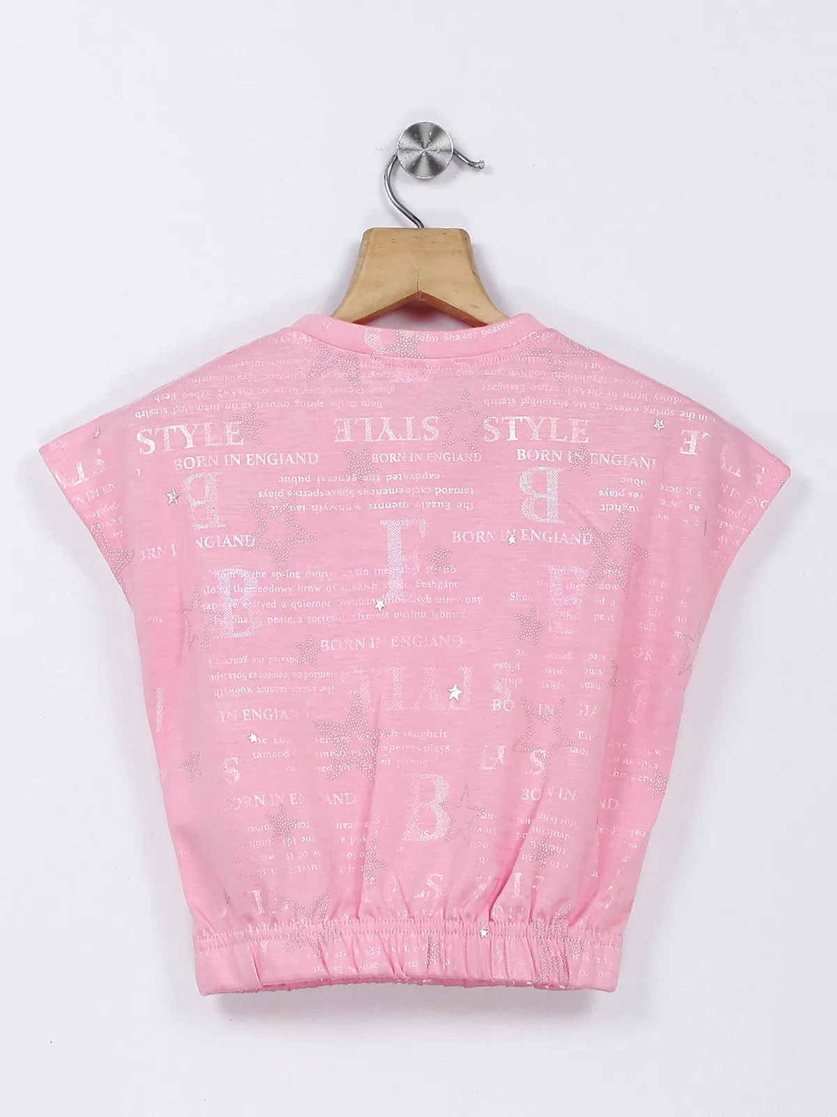 Deal pink printed crop top