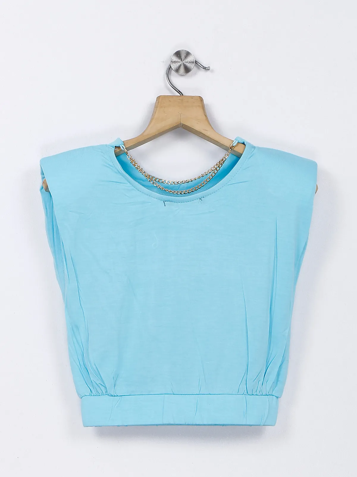 Deal sky blue printed t shirt in cotton