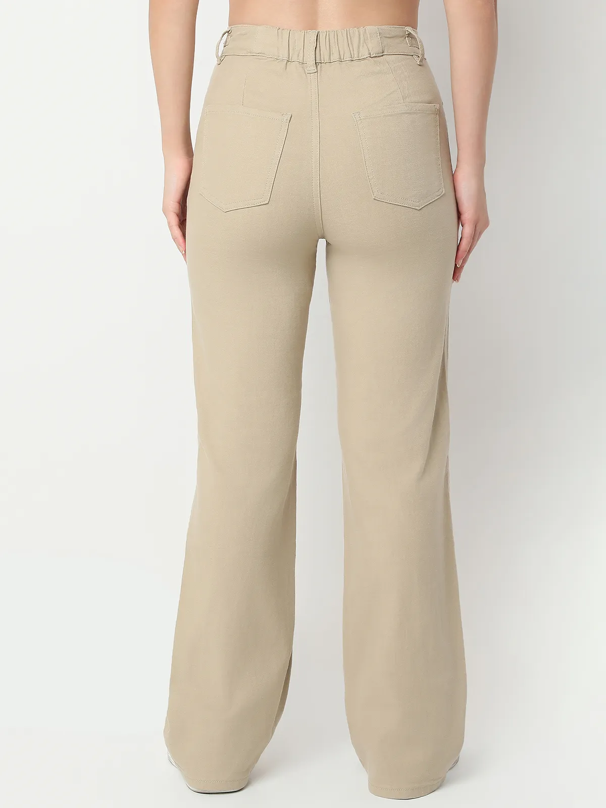 DEAL solid cream shade jeans for women