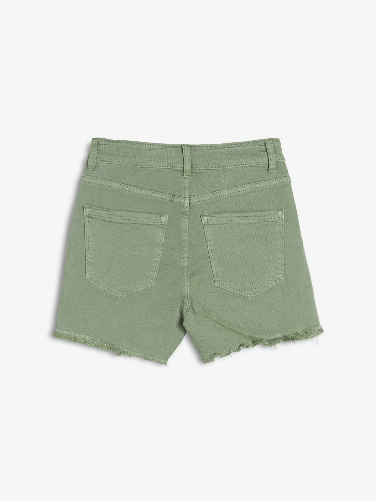 DEAL solid denim olive shorts