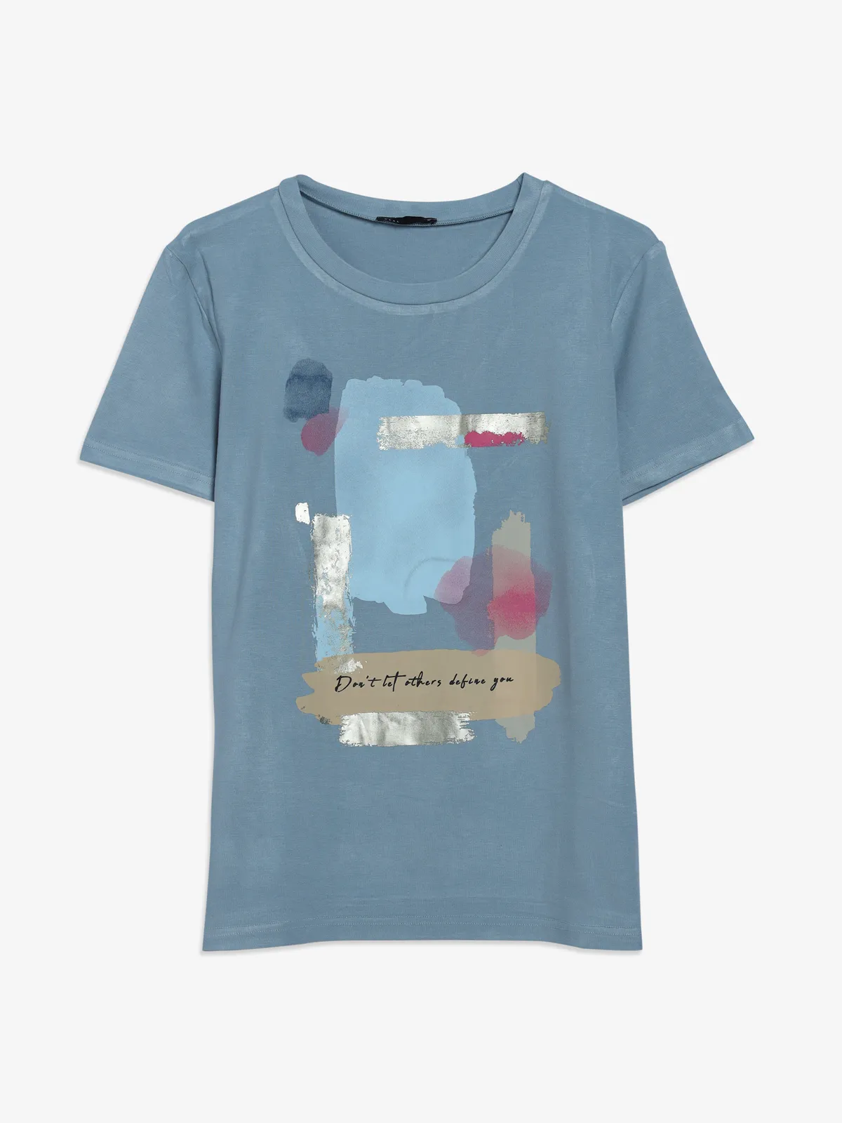 Deal stone blue printed t-shirt