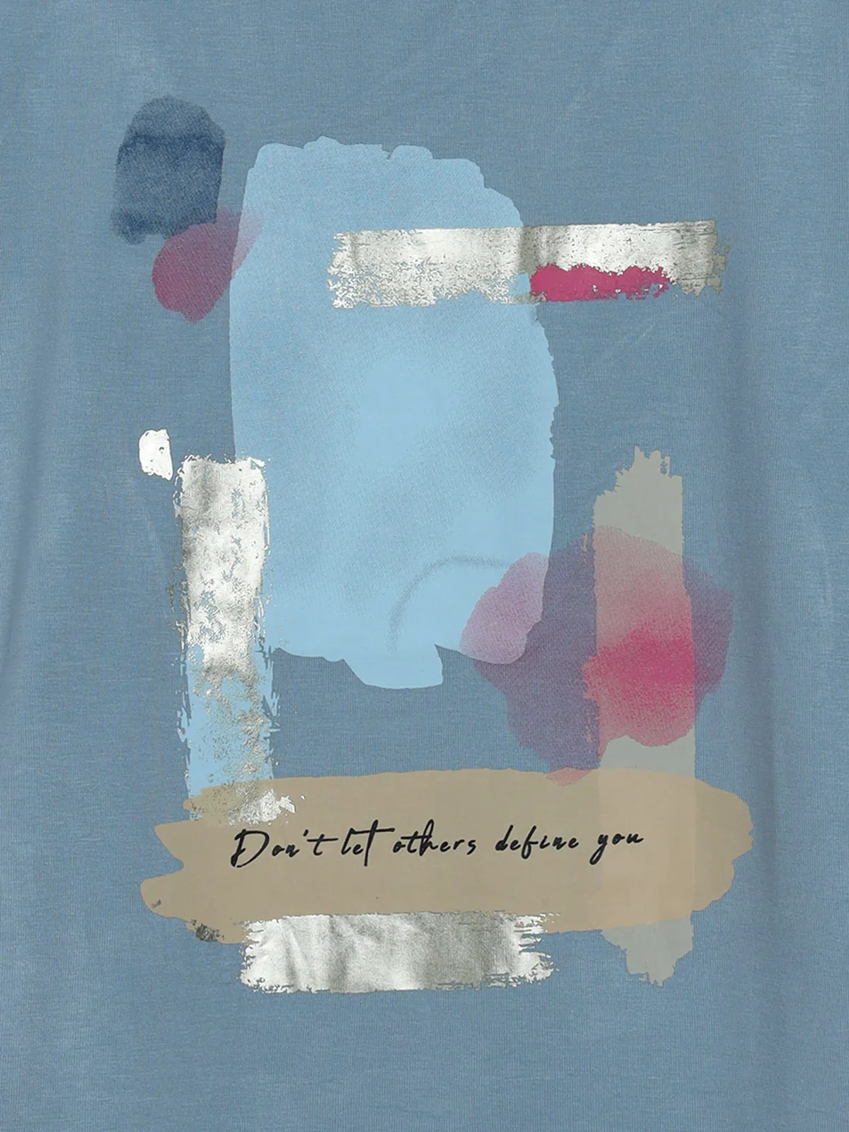 Deal stone blue printed t-shirt