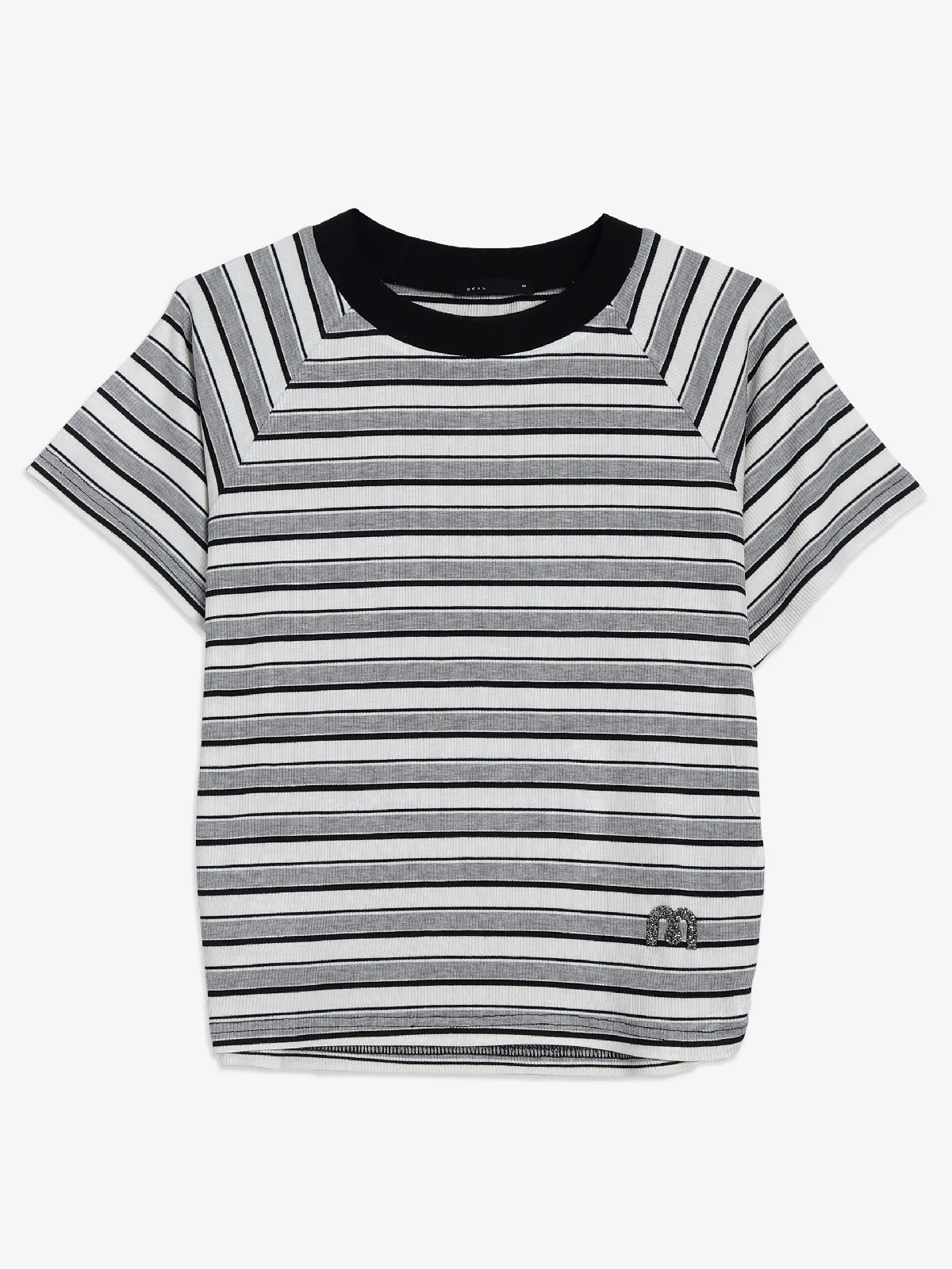 Deal stripe black casual top