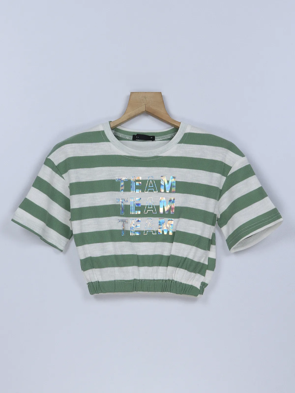 Deal stripe green knitted top