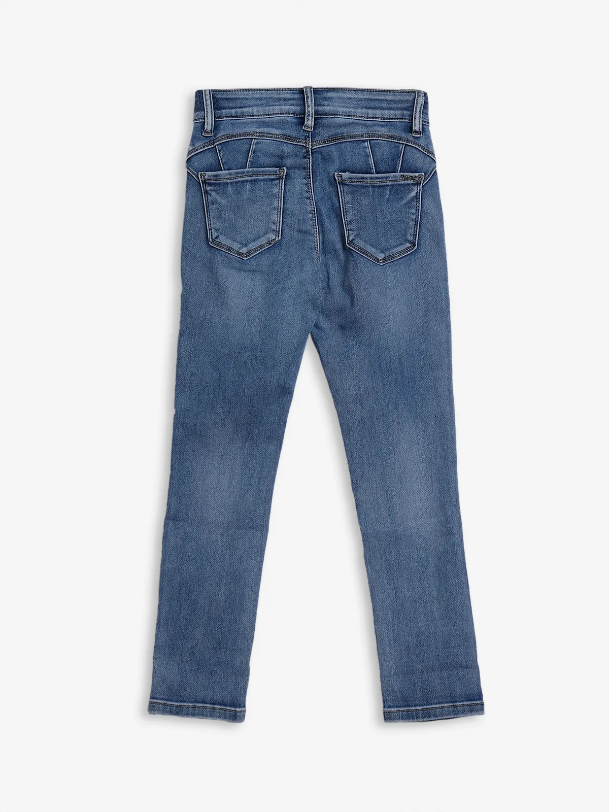 Deal washed blue jeans for casual