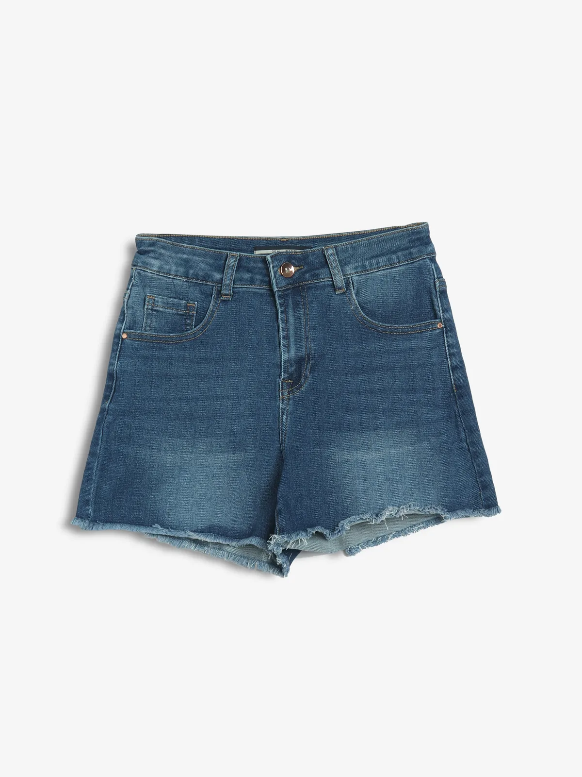 DEAL washed dark blue denim shorts