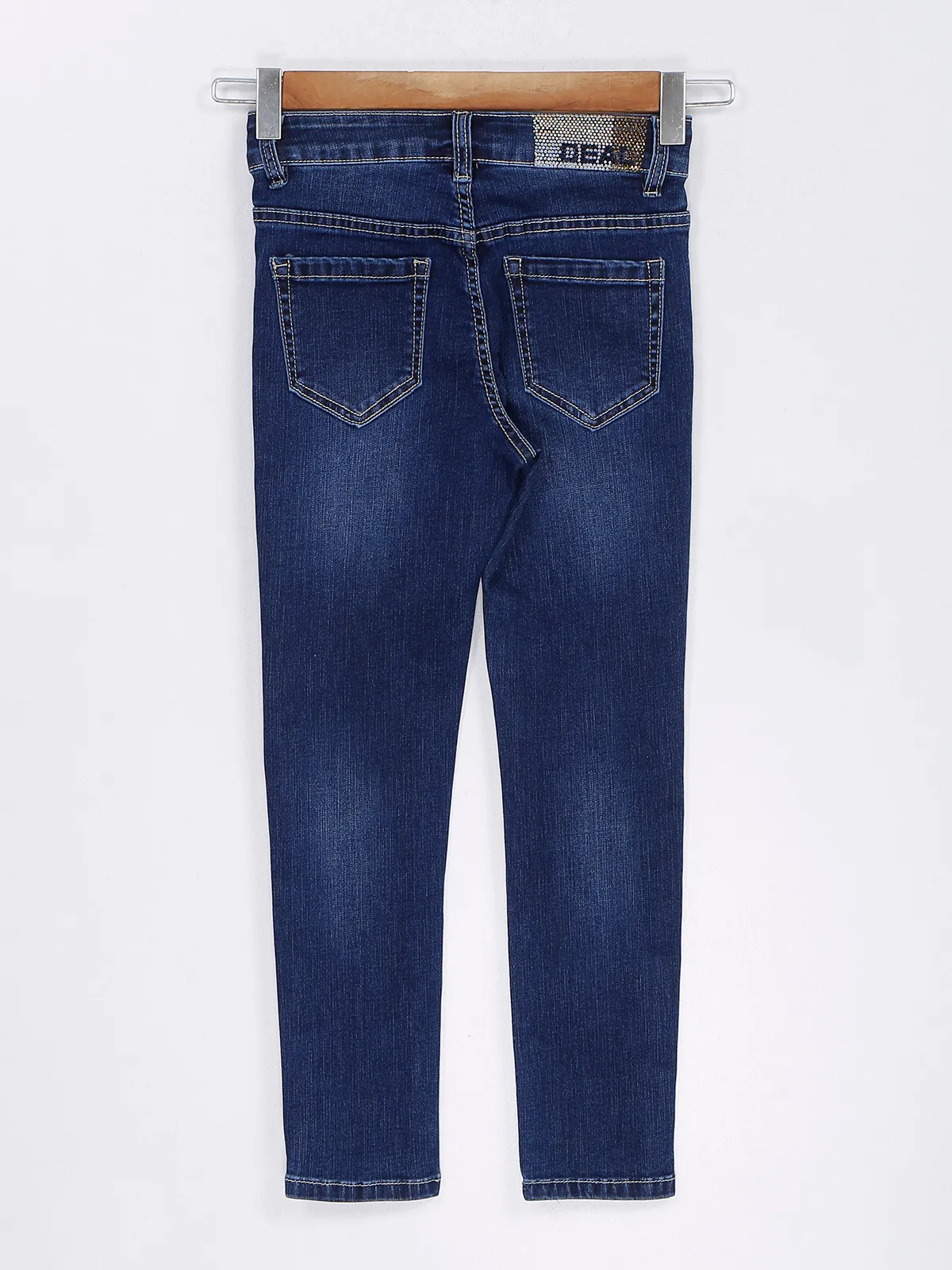 Deal washed jeans for girls in navy