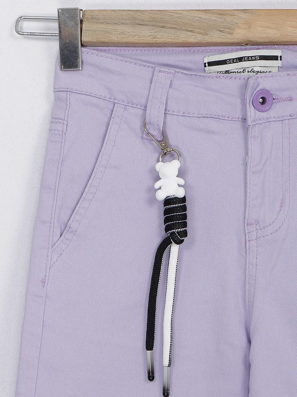 Deal wide leg lilac purple solid jeans