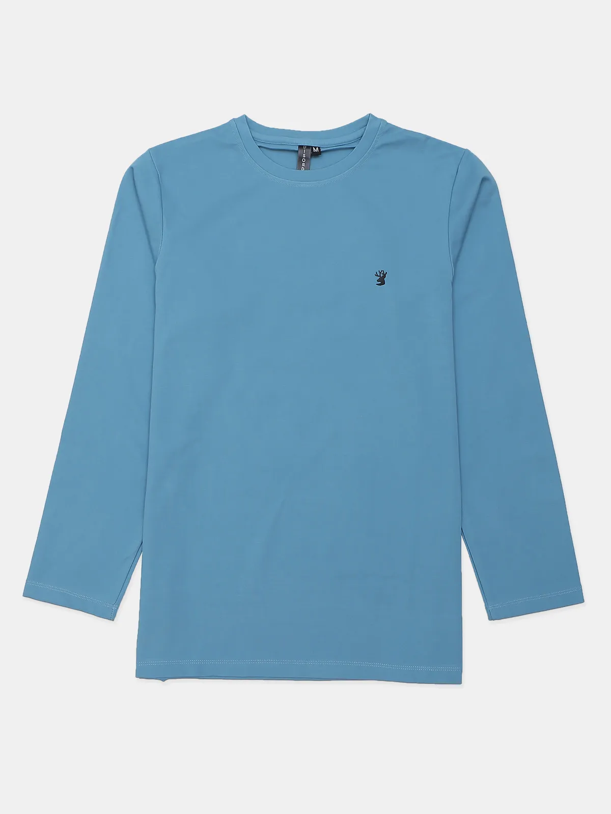 Disorder solid slim fit t shirt in aqua hued