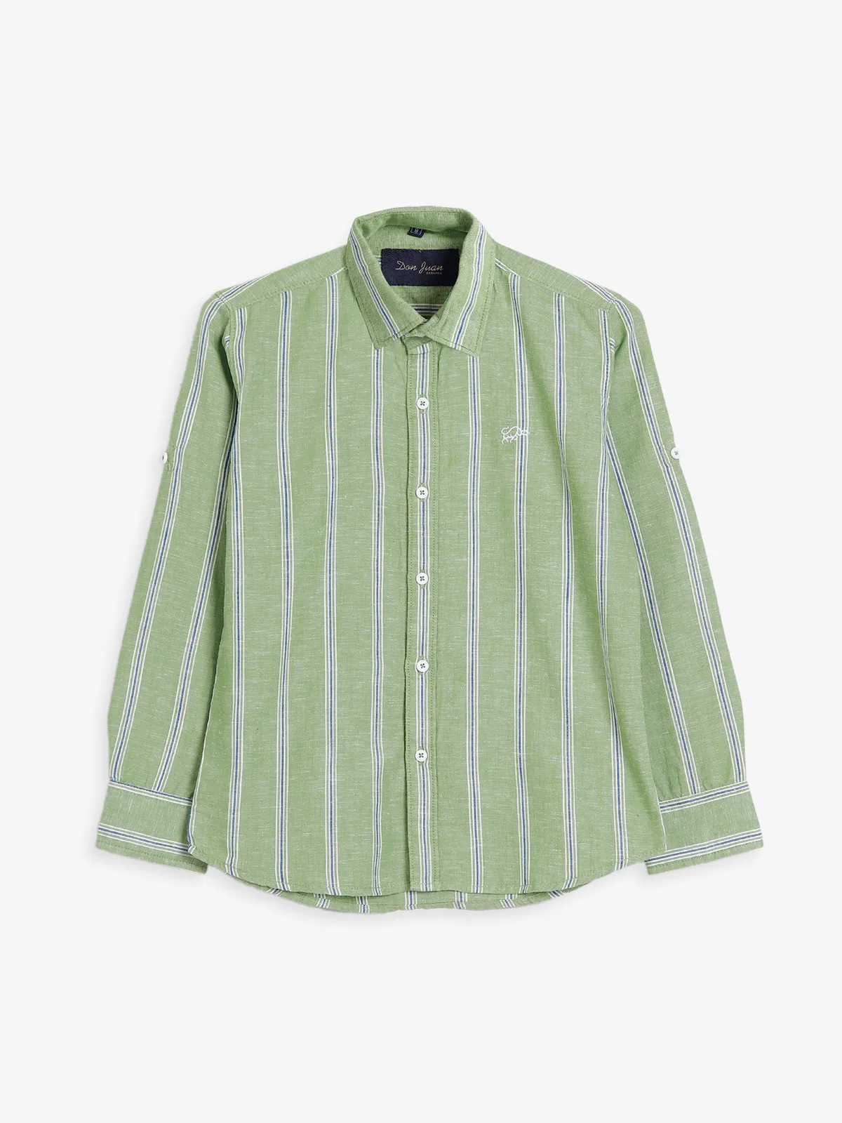 DNJS sage green stripe shirt