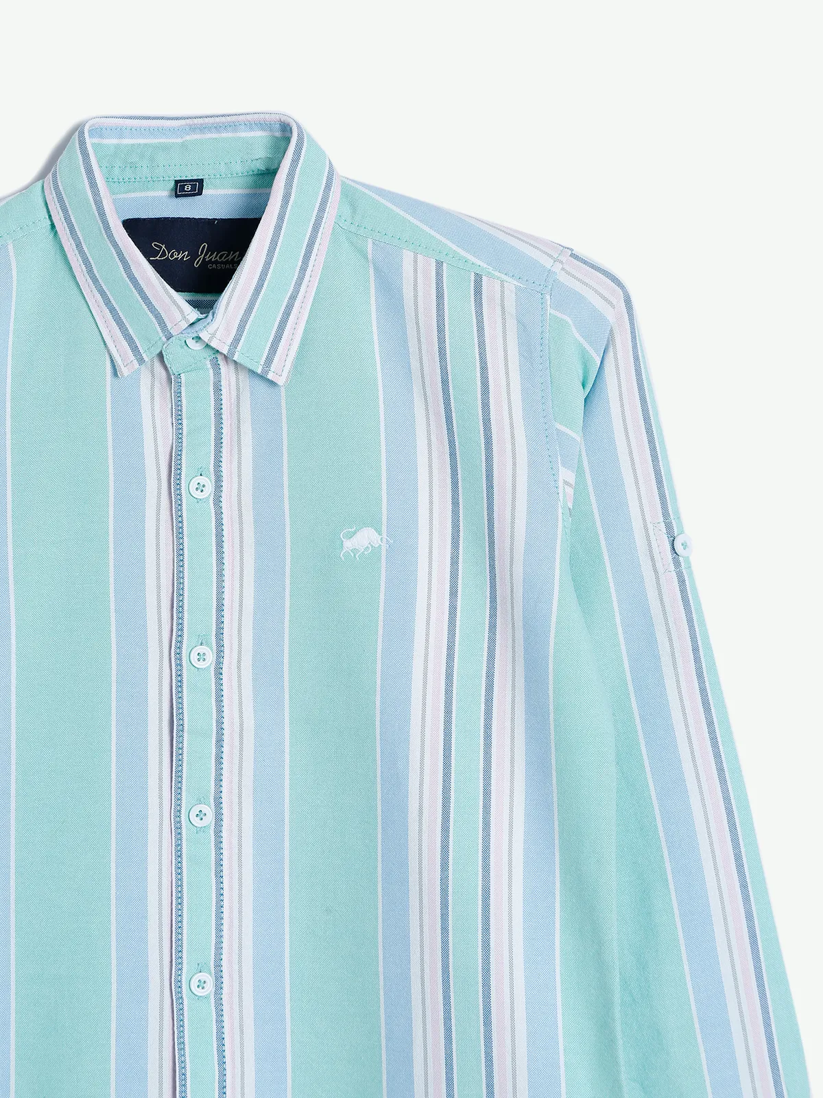 DNJS sea green stripe cotton shirt