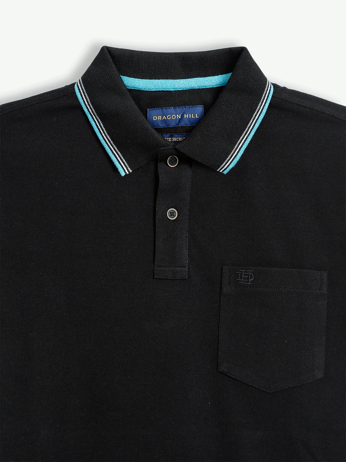 Dragon Hill cotton plain black t shirt