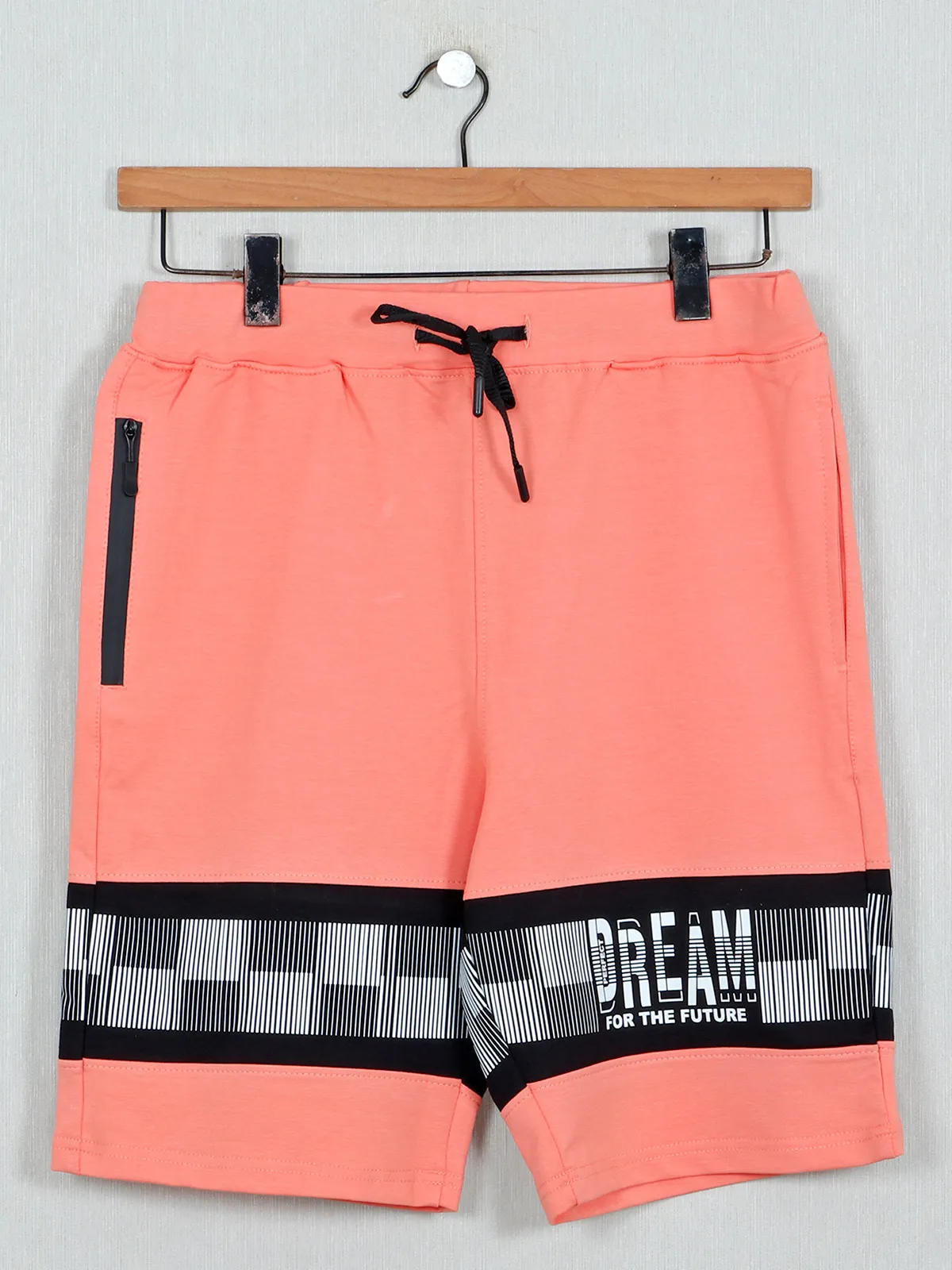 DXI cotton printed peach shorts