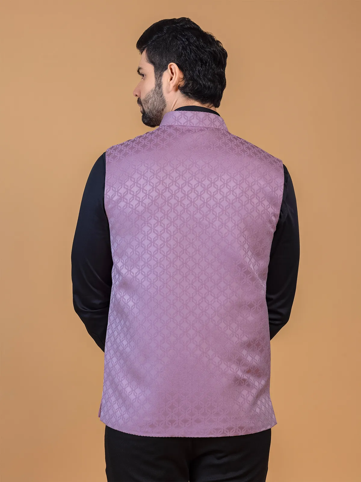 Elegant light purple silk waistcoat
