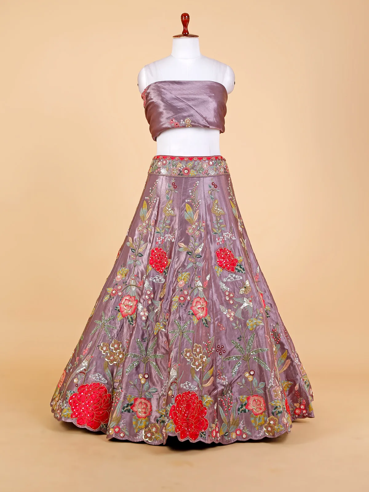 Elegant silk purple lehenga choli