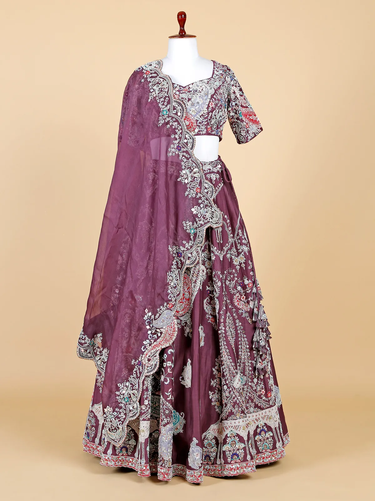 Elegant wine designer lehenga choli