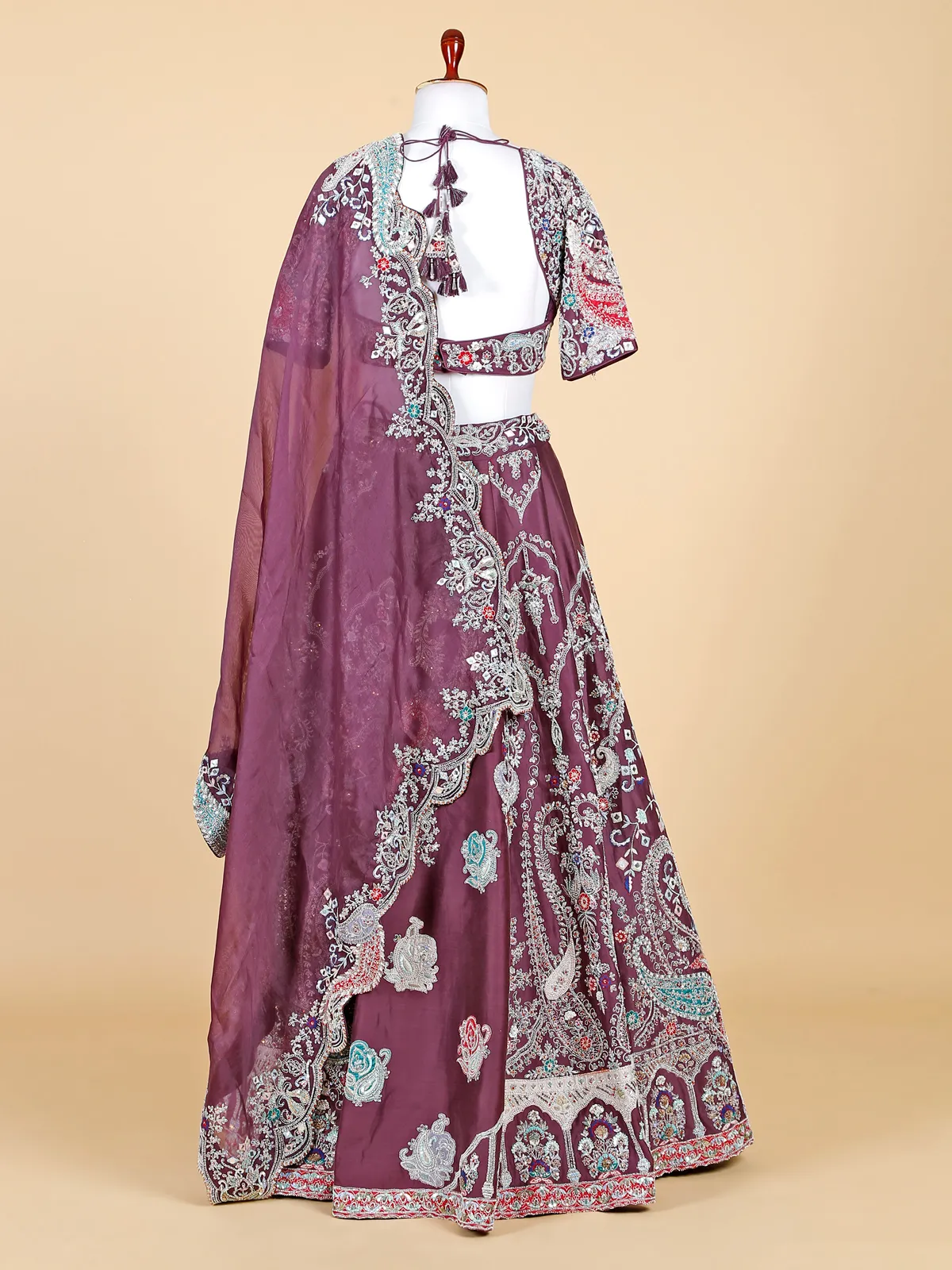 Elegant wine designer lehenga choli