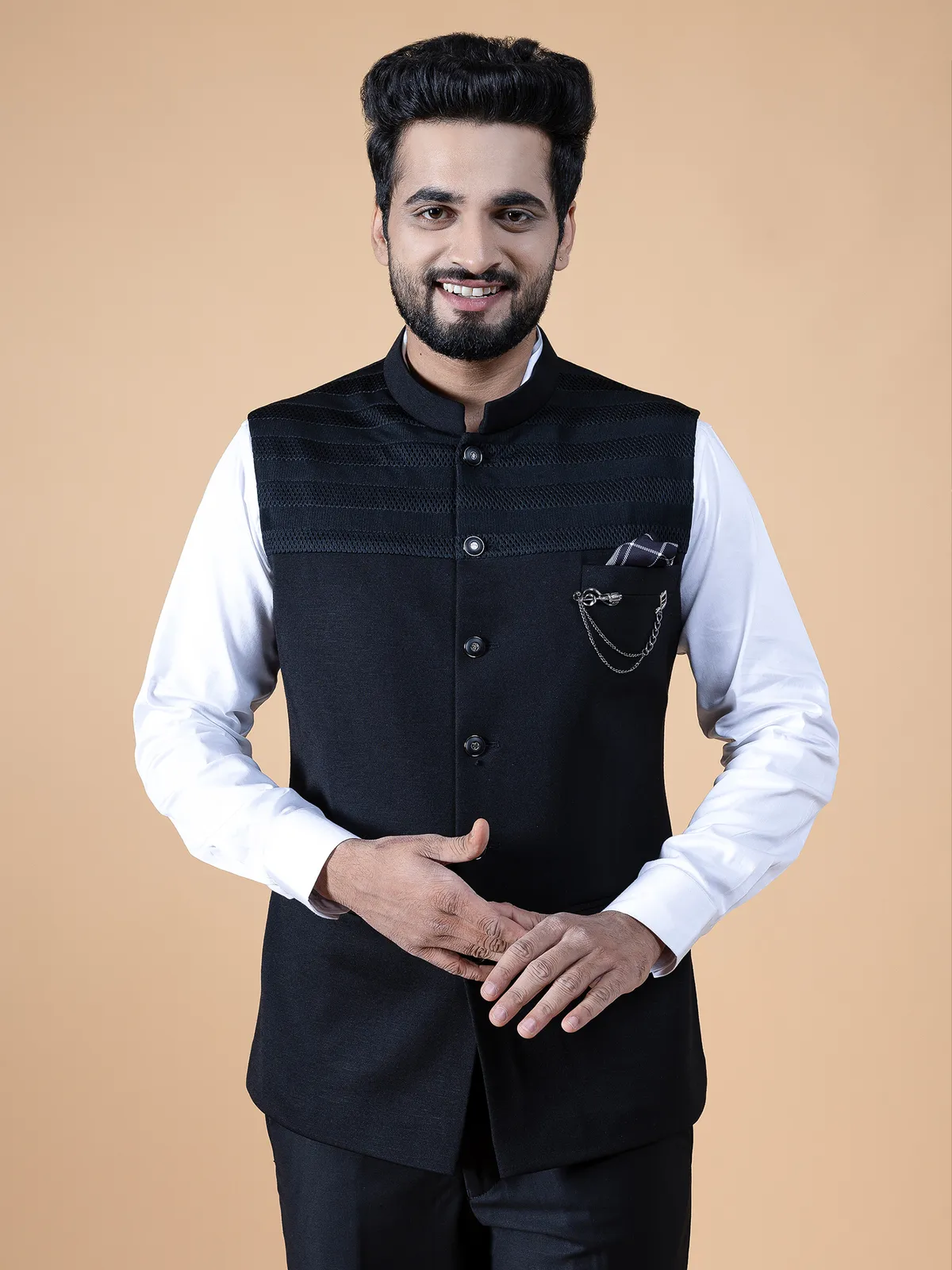 Fabulos black silk waistcoat