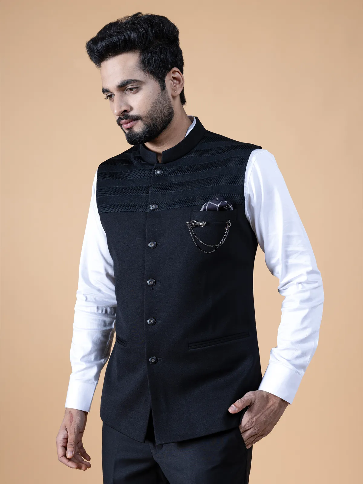 Fabulos black silk waistcoat