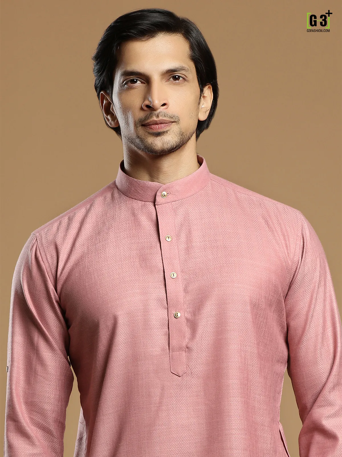 Festive wear pink men cotton  Kurta pajama