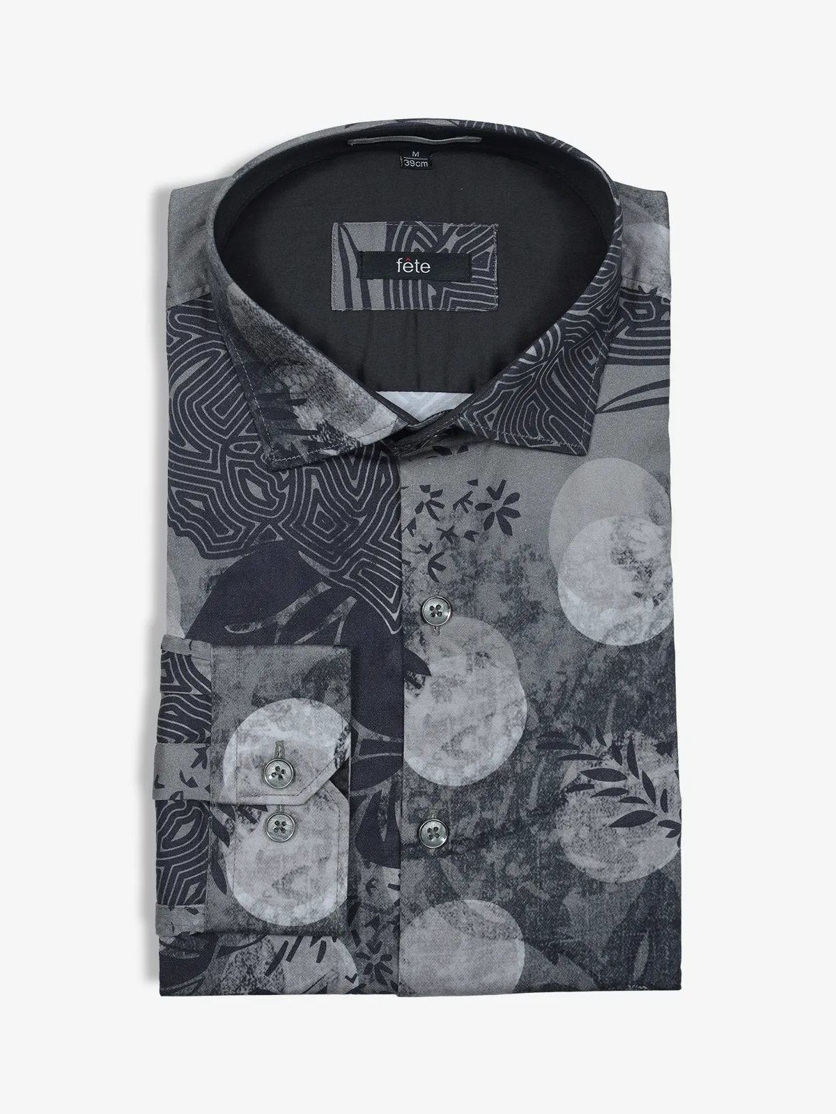 FETE black printed cotton shirt