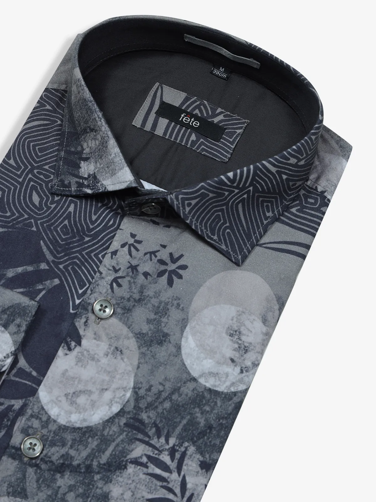 FETE black printed cotton shirt